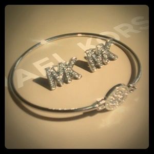 Michael Kors Silver Pave Logo Set